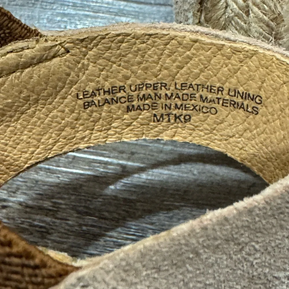 Born Women’s Meade Sandal size 7 Suede Wedge Platform Espadrille Tan Bro… - Picture 5 of 8